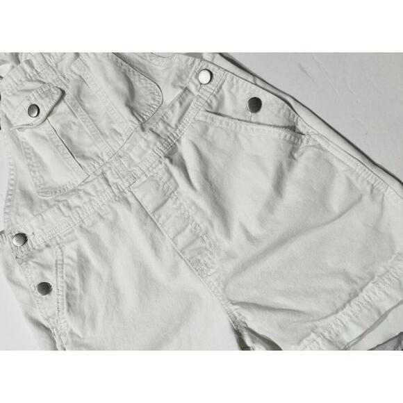 No Boundaries Overalls Shortalls Womens Juniors XS/XCH (1) White Denim Shorts - Picture 6 of 10
